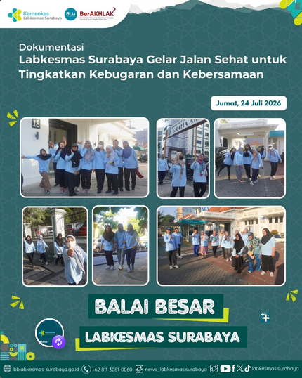Labkesmas Surabaya Gelar Jalan Sehat untuk Tingkatkan Kebugaran dan Kebersamaan